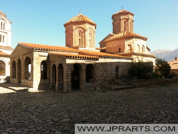 Exterior of Sveti Naum Monastery (Macedonia) Buitenkant van Sveti Naum Klooster (Macedonië)