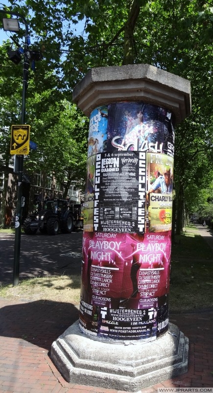 advertising column in Assen, The Netherlands reclamezuil in Assen, Nederland