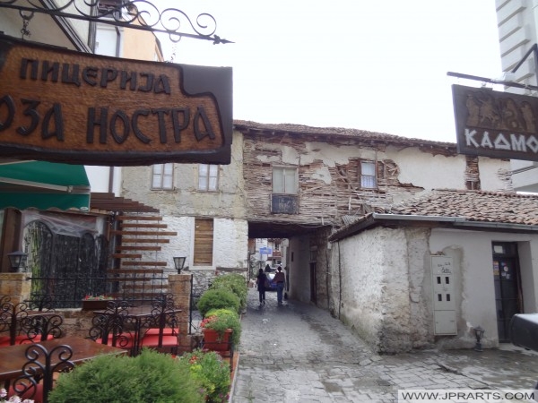Street View Ohrid (Macedonia) Blick auf die Straße von Ohrid (Mazedonien)
