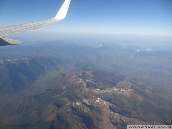 Luftaufnahme über die Berge in Albanien