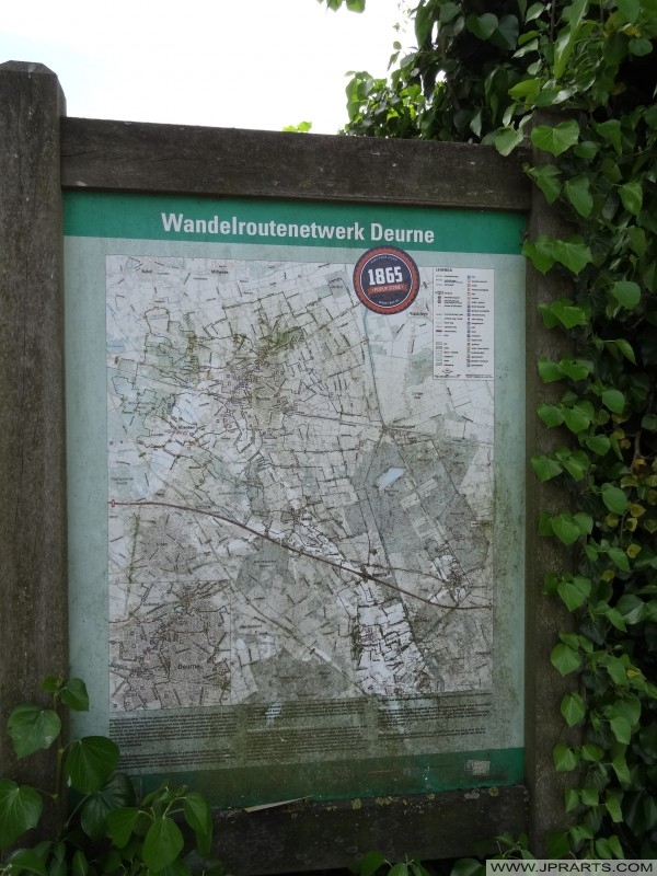 Walking route network Deurne, Netherlands Wanderstreckennetz Deurne, Niederlande