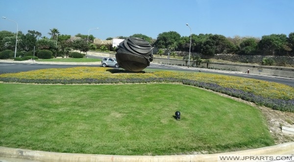 Roundabout on Gozo, Malta