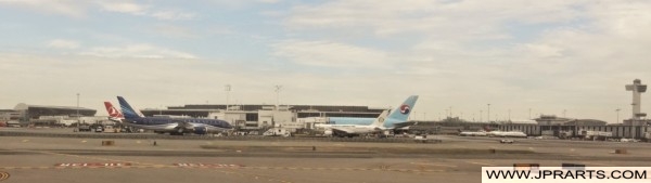 Several airlines at the airport (JFK, New York, USA)