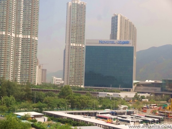 Bus Station and Novotel in Tung Chung, Hong Kong
