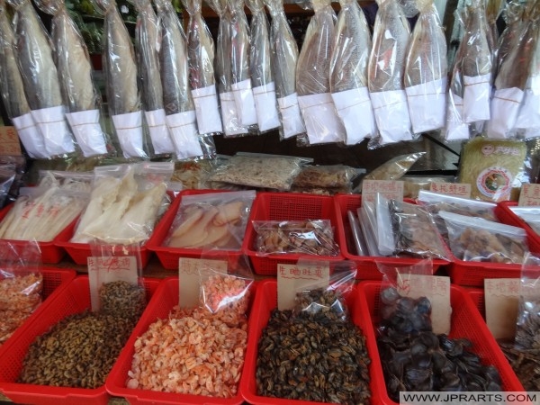 Dried Fish For Sale in Tai O Fishing Village Hong Kong 幹魚出售的大澳漁村,香港