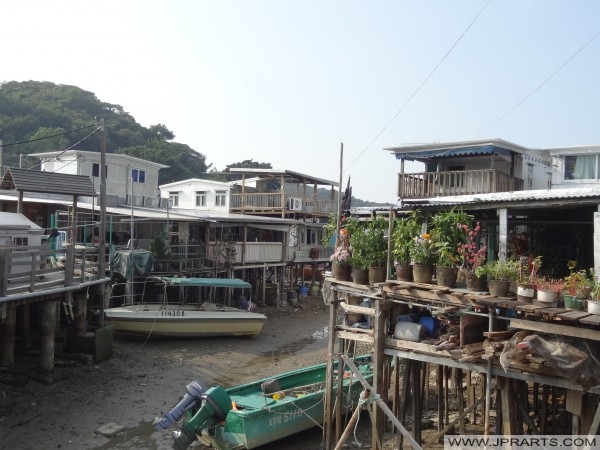 Stilt Village Tai O in Hong Kong Szczudło wioska Tai O w Hong Kongu
