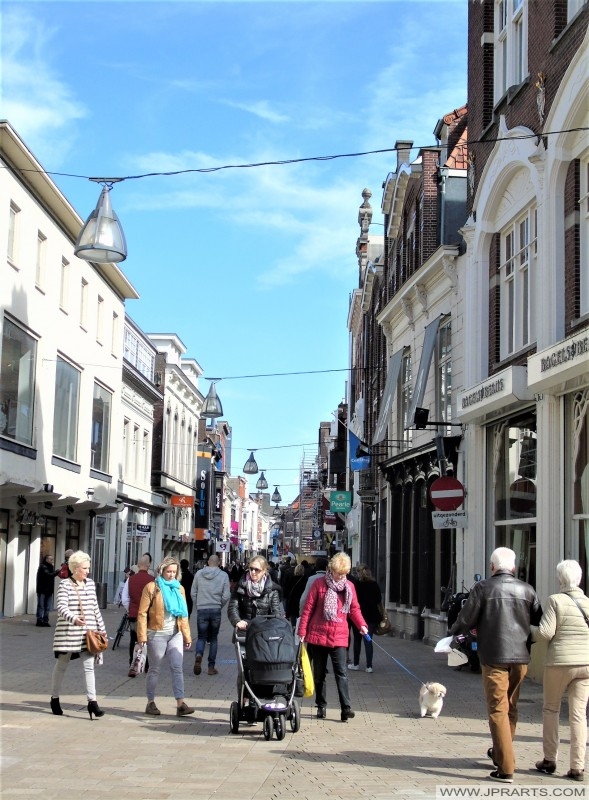 Shopping in the Heuvelstraat in Tilburg, The Netherlands