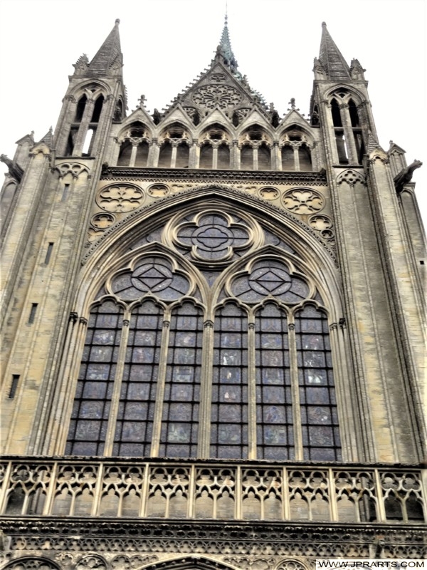 Stained-Glass Window in the Cathedral of Our Lady of Bayeux (Normandy, France)