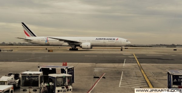 Avion Air France à l'aéroport John F. Kennedy de New York, États-Unis