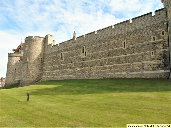 Outer Wall of Windsor Castle in England Outer Wall of Windsor Castle in the UK