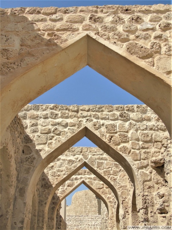 Archways in the Bahrain Fort Archways in the Bahrain Fort