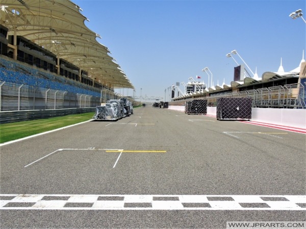 Start and Finish Line of the Bahrain Formula One Circuit