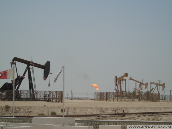 Pumpjacks in the Landscape of Bahrain