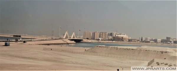Sheikh Isa bin Salman Causeway Bridge in Manama, Bahrain