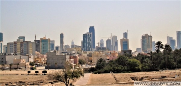 Skyline of Manama, Bahrain (seen from the Bahrain Fort)
