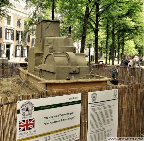 UK entry during the World Championship Sand Sculpting 2018 in The Hague, The Netherlands UK entry during the world championship sand sculpting 2018 in The Hague, The Netherlands