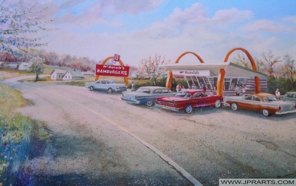 McDonald's in the 1950's (Lithograph)