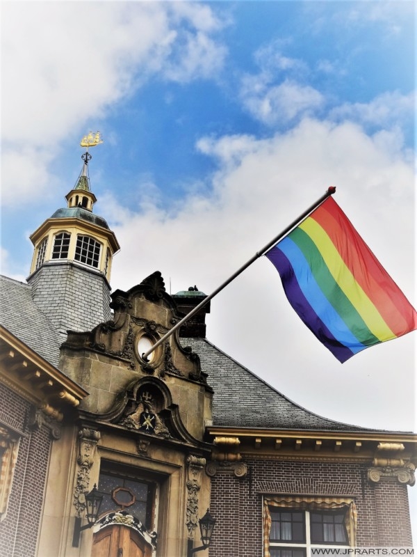 Rainbow Flag in Zandvoort, Netherlands Rainbow Flag in Zandvoort, The Netherlands