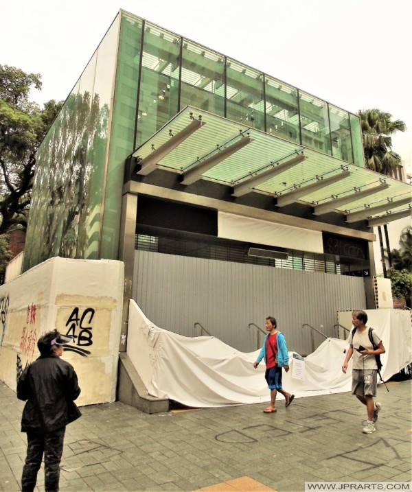 Destroyed Tsim Sha Tsui Metro Station during the 2019 Hong Kong Protests Destroyed Tsim Sha Tsui Metro Station during the 2019 Hong Kong Protests