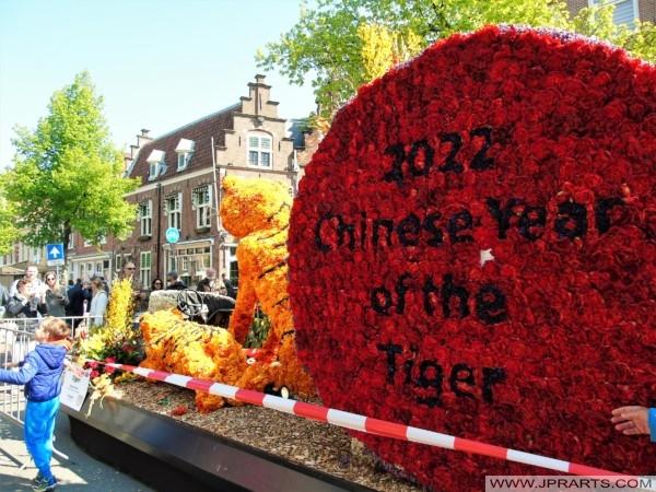 2022 Chinese Year of the Tiger during the Flower Parade in the Netherlands
