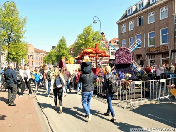 Strolling along the Floats of the Flower Parade 2022 in Haarlem, the Netherlands