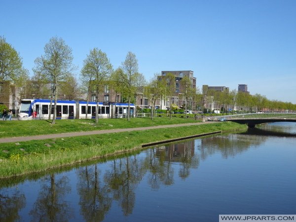 Tram in the Vinex District Ypenburg (The Hague, Netherlands) Tram in de Vinex wijk Ypenburg (Den Haag, Nederland)